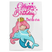 Sac Cadeau Moyen Petite Sirène Monographique Avec Dauphin (Dos)