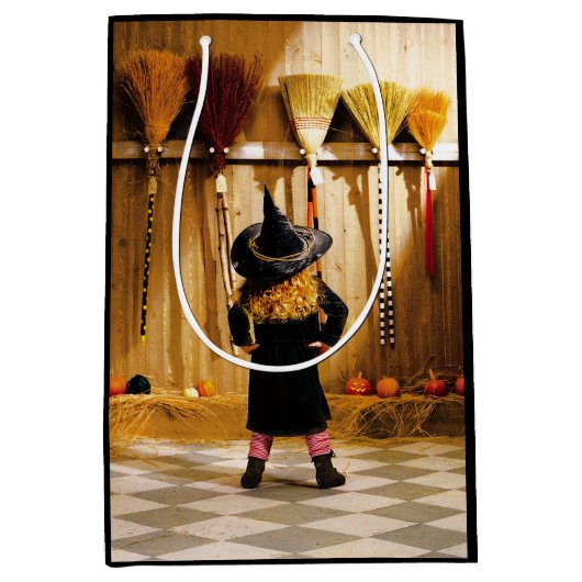Sac Cadeau Moyen Petite Sorcière Choisir Une Salle (Devant)