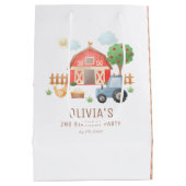 Sac Cadeau Moyen Petits animaux de ferme fête d'anniversaire (Dos)