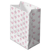 sac cadeau moyen petits coeurs (Devant Angle)