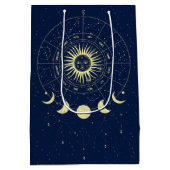 Sac Cadeau Moyen Phases de la lune solaire céleste Zodiac (Dos)