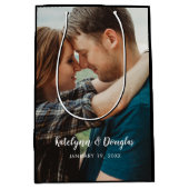 Sac Cadeau Moyen Photo de mariage personnalisée (Devant)