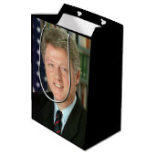 Sac Cadeau Moyen Photo du président Bill Clinton à la Maison Blanch (Dos Angle)