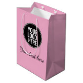 Sac Cadeau Moyen Photo Upload Sticker | Waterproof Square Label  (Dos Angle)