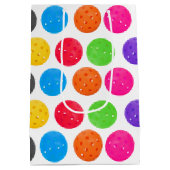 Sac Cadeau Moyen Pickleball coloré sur blanc (Dos)