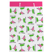 Sac Cadeau Moyen Pickleball Dinks & Drinks Pink Cosmo Cocktail (Dos)