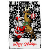 Sac Cadeau Moyen Pickleball Partners Père Noël & Reindeer Snowflake (Dos)