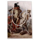 Sac Cadeau Moyen Pieds-Noirs Indien sur le cheval arabe pourchassé (Devant)