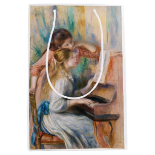 Sac Cadeau Moyen Pierre Auguste Renoir - Jeunes filles au piano