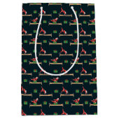 Sac Cadeau Moyen Pilates Reformer Santa Seamless Christmas Patterns (Devant)
