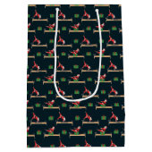 Sac Cadeau Moyen Pilates Reformer Santa Seamless Christmas Patterns (Dos)