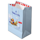 Sac Cadeau Moyen Pilote d'avion pour bébé garçon (Devant Angle)