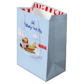 Sac Cadeau Moyen Pilote d'avion pour bébé garçon (Dos Angle)