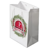 Sac Cadeau Moyen Pine Aigle Wreath Rouge 1er anniversaire Mariage (Dos Angle)