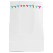 Sac Cadeau Moyen Pingouin en Casquette de vacances et Écharpe (Dos)