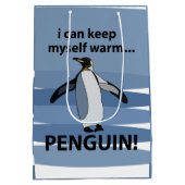 Sac Cadeau Moyen Pingouin mignon Oiseau amusant fête d'anniversaire (Dos)