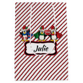 Sac Cadeau Moyen Pingouins adorables mignons de Noël (Dos)