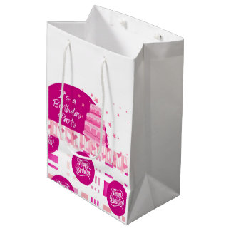 Sac Cadeau Moyen Pink Birthday Party