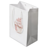 Sac Cadeau Moyen Pink Chic Cupcake Anniversaire (Dos Angle)