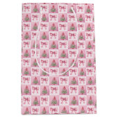 Sac Cadeau Moyen Pink Christmas Gift Bag (Devant)