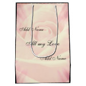 Sac Cadeau Moyen Pink Country Chic Poem design (Dos)