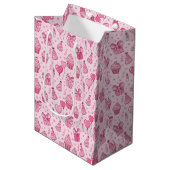 Sac Cadeau Moyen Pink Cupcakes Birthday GIft Bag (Devant Angle)