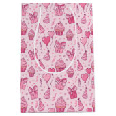 Sac Cadeau Moyen Pink Cupcakes Birthday GIft Bag (Devant)
