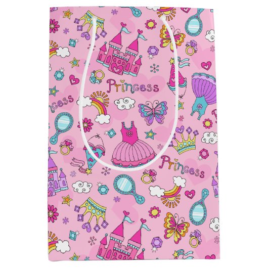 Sac Cadeau Moyen Pink Fairytale Princess (Devant)