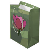 Sac Cadeau Moyen Pink Lotus Flower (Dos Angle)