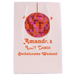 Sac Cadeau Moyen Pink Orange Super Dernière discothèque Bachelorett