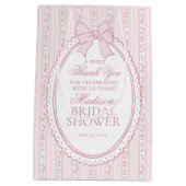 Sac Cadeau Moyen Pink Vintage Fancy Floral Bridal Shower Favors (Dos)