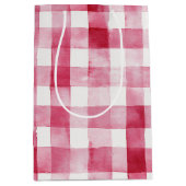 Sac Cadeau Moyen Pink White Stripes Birthday (Devant)