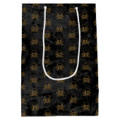 Sac Cadeau Moyen Pirate d'or noir Motif (Dos)