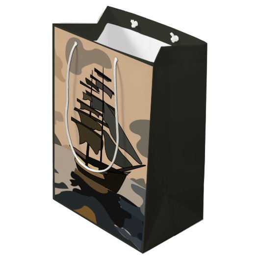 Sac Cadeau Moyen Pirate Pirate Navire Aventure Pirate (Dos Angle)