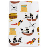 Sac Cadeau Moyen Pirate Ship Treasure Motif à thème de coffre (Dos)