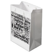 Sac Cadeau Moyen Pisces Mot Cloud Inspiration Zodiaque (Dos Angle)