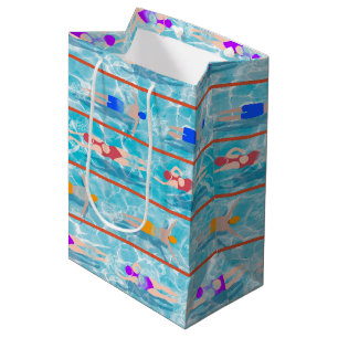 Sac Cadeau Moyen Piscine Piscine Motif d'équipe