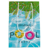 Sac Cadeau Moyen Piscine tropicale Piscine de fête Anniversaire (Dos)