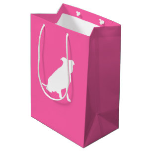 Sac Cadeau Moyen Pit Bull Chien Baby shower rose fille Pitbull
