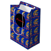 Sac Cadeau Moyen Pizza lunaire (Devant Angle)