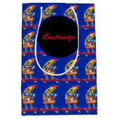 Sac Cadeau Moyen Pizza lunaire (Devant)