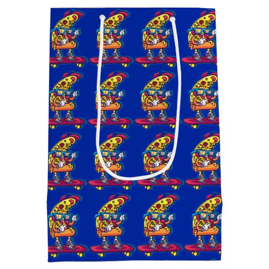 Sac Cadeau Moyen Pizza lunaire (Dos)