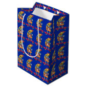 Sac Cadeau Moyen Pizza lunaire (Dos Angle)