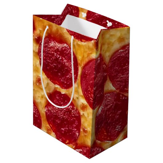 Sac Cadeau Moyen pizza pepperonis (Dos Angle)