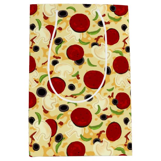 Sac Cadeau Moyen Pizza Topping (Devant)