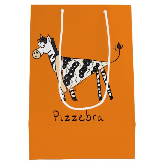 Sac Cadeau Moyen Pizzebra Pizza Zebra Cadeau (Dos)