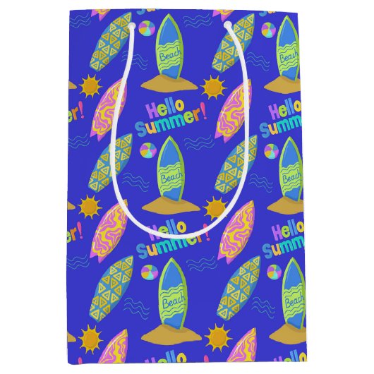 Sac Cadeau Moyen Plage de surf Été (Devant)