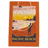 Sac Cadeau Moyen Plage et cerfs-volants - plage Pacifique, (Dos)