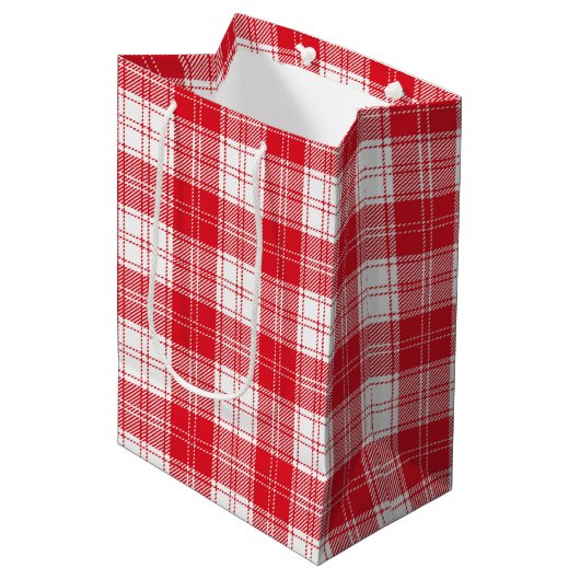 Sac Cadeau Moyen Plaid (Devant Angle)
