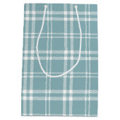 Sac Cadeau Moyen Plaid bleu et blanc (Dos)